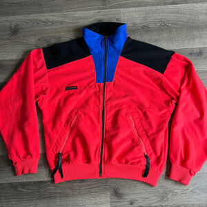 VTG Columbia Full Zip Jacket Men's Medium Fleece 1990s Colorblock Radial Sleeves